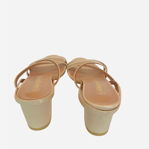 ALLEGRA K STRAPPY SANDALS WITH 2-1/2” BLOCK HEEL, Sz 10 - Picture 6 of 7